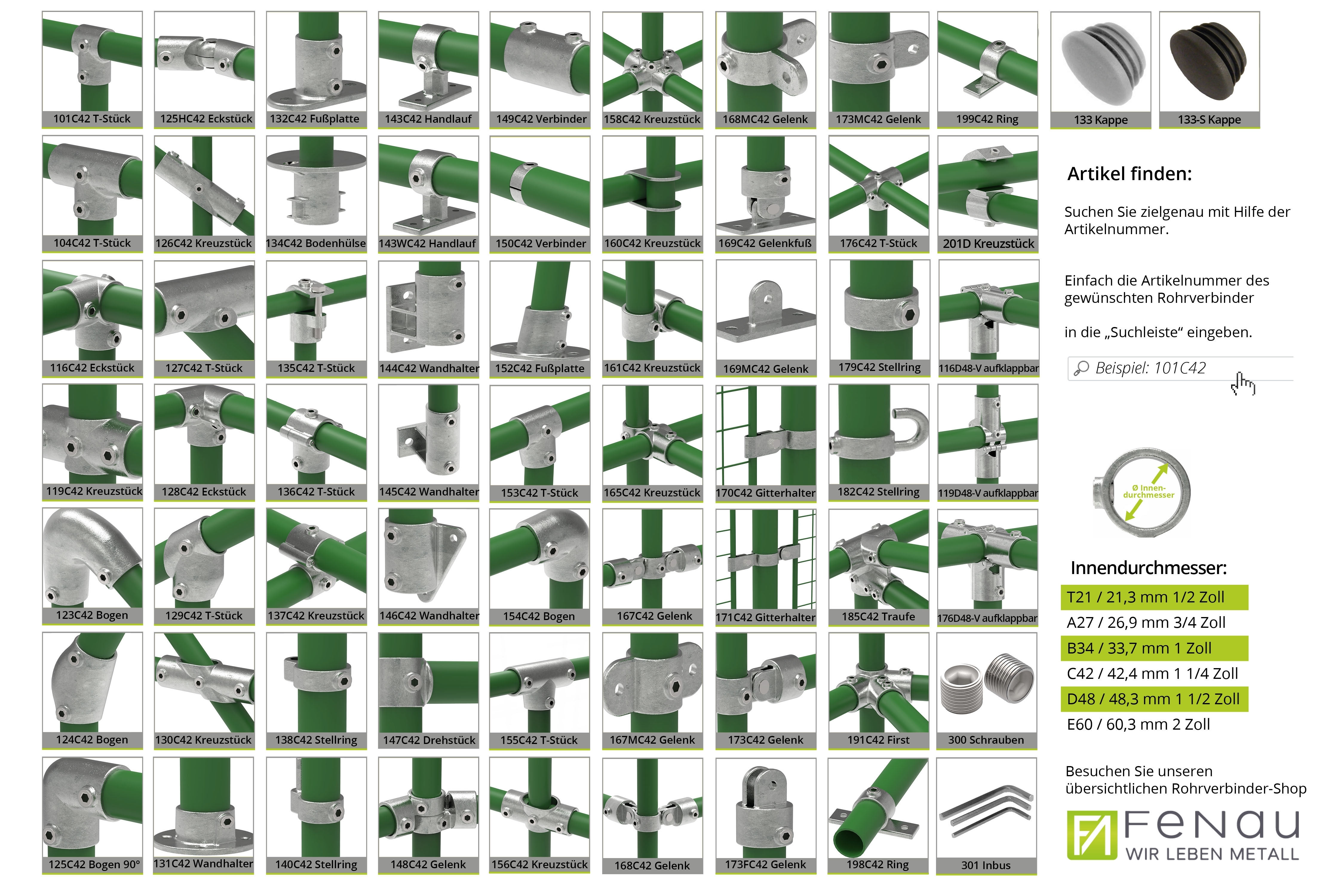 Rohrverbinder - Bodenhuelse - 134D48 - 48-3 mm - 1 1-2- - Feuerverzinkt u. Elektrogalvanisiert-134D48