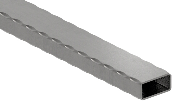 Rechteckrohr gehaemmert 40x20x2 mm 3000 mm Stahl S235JR- roh-30-1552.8