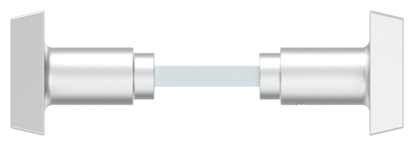 Alu-Tuerknopfpaar -quadratisch- mit Drueckerstift-12-3018.6