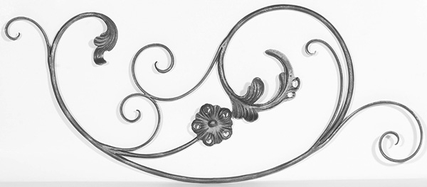 Laendliches Barock - Masse- 450x990 mm - Stahl S235JR- roh-30-1888.8