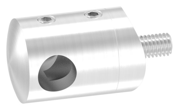 Querstab-Endhalter Edelstahl V2A fuer Rohr Ø 42-4 mm Sackloch Ø 10-2 mm links-88-1150399.240AL
