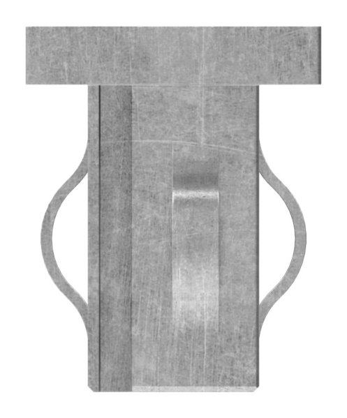Stahlstopfen flach - fuer Rohr 25x25x1-5-2-0 mm - Stahl S235JR- roh-30-2941.8