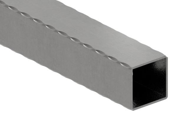 Quadratrohr gehaemmert 50x50x2-5 mm 3000 mm Stahl S235JR- roh-30-1545.8