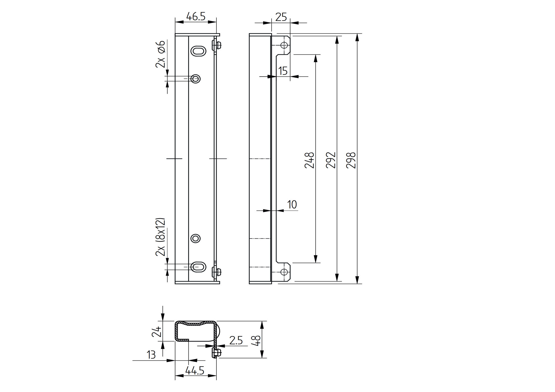 Toranschlag Stahl verzinkt universal 40x30 mm-89-11B162U45X45-A.4