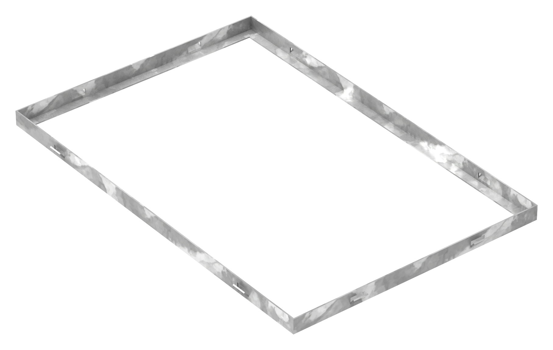 Zarge - Masse- 400x600x23 mm - fuer Rosthoehe 20 mm - aus S235JR -St37-2- bandverzinkt-23-406020.7