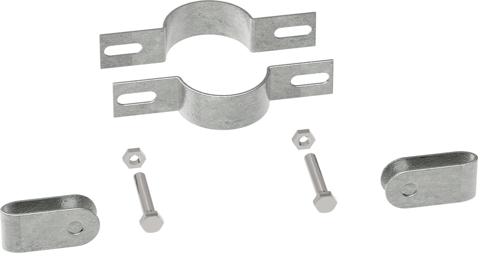 Rohrverbinder Gitterhalter doppelt Ø 42-4 mm -1 1-4- - Temperguss verzinkt - 171C42-171C42