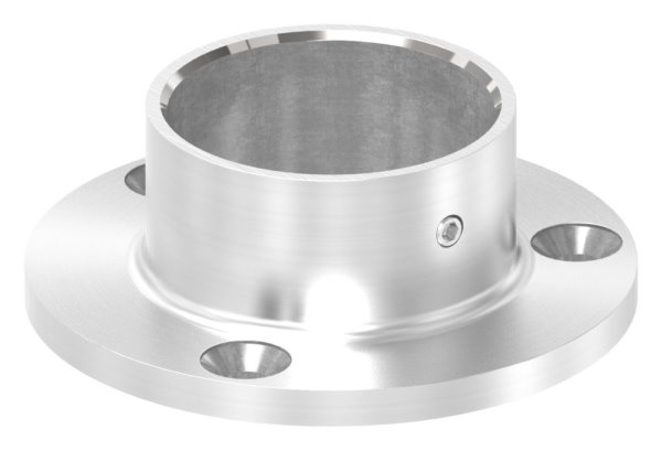 Wand- und Bodenanker Masse- Ø 80x6 mm fuer Rundrohr- Ø 42-4 mm - V2A-11-3021.4