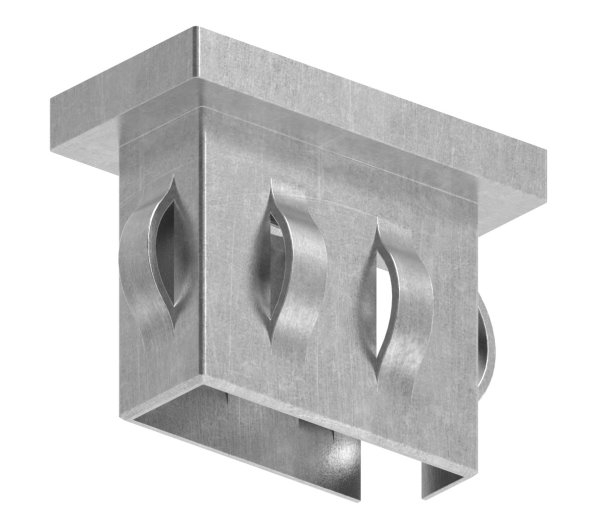 Stahlstopfen flach - mit M8 - fuer Rohr 40x20x1-5-2-0 mm - Stahl S235JR- roh-30-2953.8