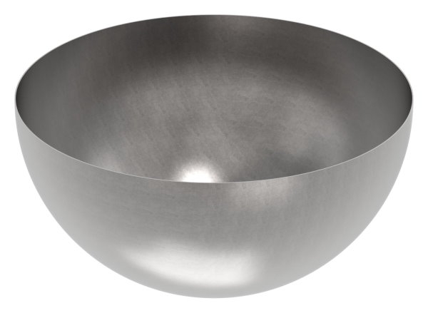 Halbhohlkugel Ø 600 mm - glatt - Stahl S235JR- roh-30-2994.9