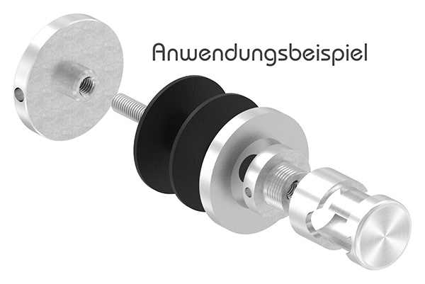 BRENK-fix® Ober- und Unterteil Ø 52mm zu Glas-Halter- V2A-88-11BR-OT52.V2A