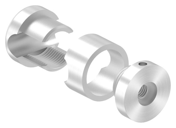 BRENK-fix® Grundhalter fuer Staebe Ø 12mm- ALU-88-11BR-R12M8.ALU