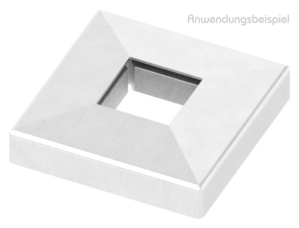 Abdeckrosette Ø 45x11 mm fuer Glasgelaender-Bodenklemme Ø 40 mm V2A-11-2706-A.4