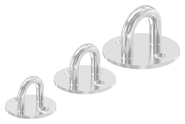 Befestigungsoese - Ø Oese- 5 mm - Platte- Ø 33 mm - V4A-11-2938.1