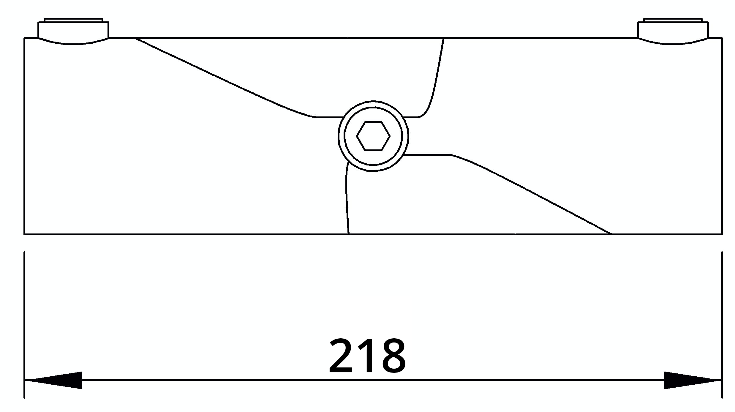 Rohrverbinder - Kreuzstueck 30-45° - 126D48 - 48-3 mm - 1 1-2- - Feuerverzinkt u. Elektrogalvanisiert-126D48