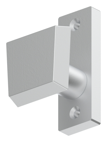 Alu-Tuerdruecker - quadratisch - fuer Schlosskaesten - Aluminium EV1-12-3052.6