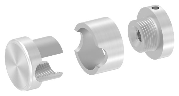 BRENK-fix® Grundhalter fuer Staebe Ø 12mm- ALU-88-11BR-R12M8.ALU