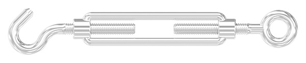 Spannschloss - M8 - Oese-Haken - mit Links-Rechtsgewinde - V4A-11-2958.1