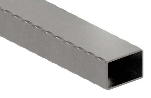 Rechteckrohr gehaemmert 60x40x2-5 mm 3000 mm Stahl S235JR- roh-30-1556.8