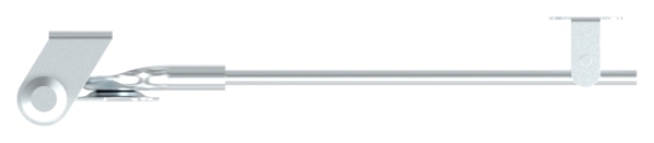 Tuerschliesser Stahl galvanisch verzinkt Hebellaenge 235 mm fuer Tueren bis 40 kg-88.113890