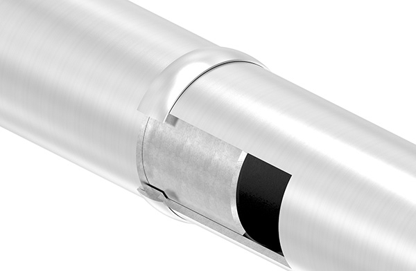 Verbindungsring V2A fuer Rohr Ø 33-7 mm geschliffen Korn 240-88-1156245-240.33