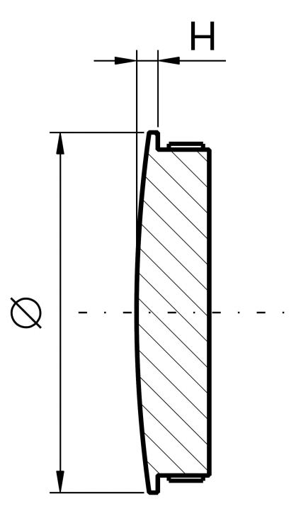 Rohrstopfen leicht gewoelbt fuer Rundrohr- Ø 42-4x2-0 mm V2A-11-5027-A.4