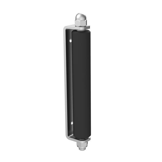 Fuehrungsrolle mit Anschraubwinkel Stahl verzinkt - Nylon- Rolle Ø 66 mm- L=305 mm-89-11H21305B-A.4