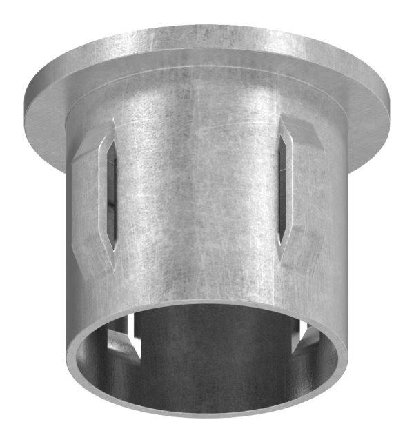 Stahlstopfen flach - mit M8 - fuer Rundrohr Ø 33-7x2-5-2-9 mm - Stahl S235JR- roh-30-2931.8