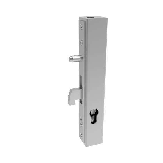 Schiebetor-Schlosskasten Stahl roh 40 x 40 mm mit Hakenschloss-89-11H4640X40-A.4