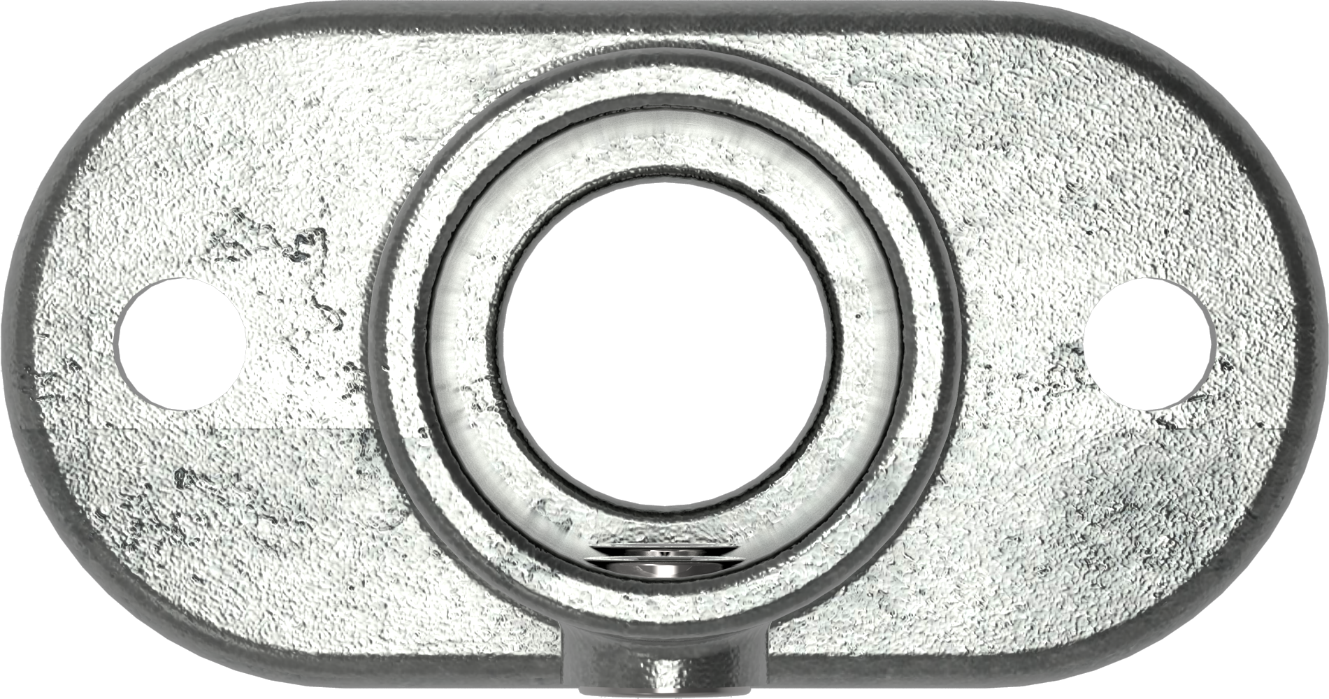 Rohrverbinder - Fussplatte oval - 132E60 - 60-3 mm - 2- - Feuerverzinkt u. Elektrogalvanisiert-132E60