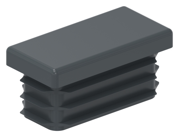 Kunststoffkappe Kunststoff fuer Rechteckrohr 40 x 20 mm RAL 7016 Wandstaerke 1-0-3-0 mm-88-11179-40X20.A