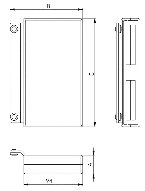 Gegenkasten Stahl 40 x 94 x 173 mm nicht fuer E-Oeffner-88.1117939