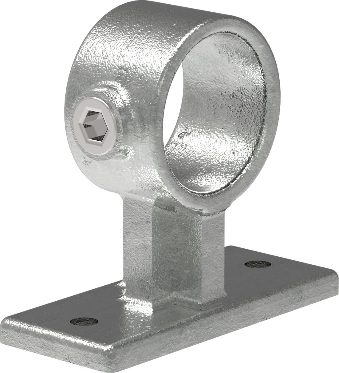 Rohrverbinder Handlaufhalterung Befestigungsschraube 90° Ø 33-7 mm -1- - Temperguss verzinkt - 143WB34-143WB34