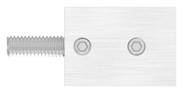 Querstabhalter V2A Edelstahl – Vierkant -Quadratisch- Anschluss FLACH fuer Vierkantmaterial 12x12 mm inkl- Schrauben-11-1085.4