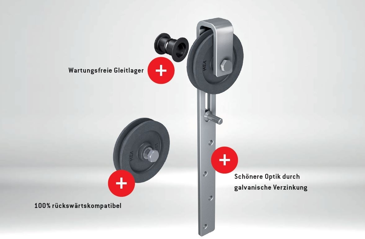 Gussrolle mit Buegel Haengetor MEA verz- Buegel Ø 60 mm 10330110-60-0000.9