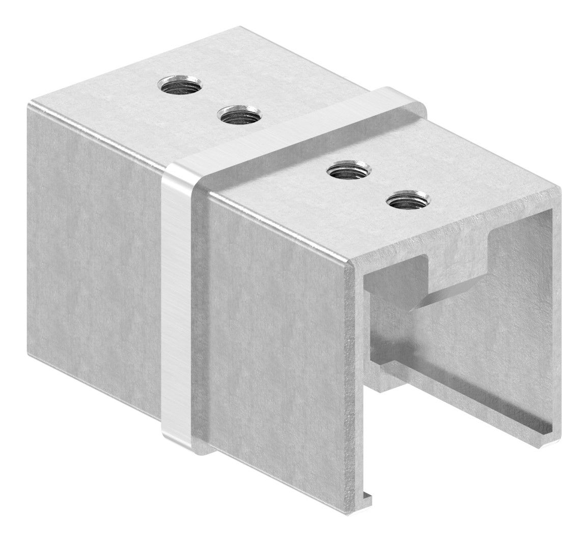 Rohrverbinder Edelstahl V4A fuer Quadratnutrohr 40 x 40 mm-88-1160318.V4A
