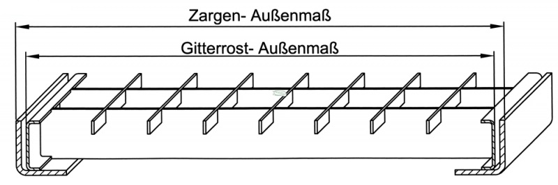Garagen-Gitterrost - Masse-  490x490x30 mm 30-30 mm - aus S235JR -St37-2- im Vollbad feuerverzinkt-23-49493030.7