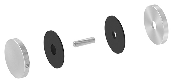 BRENK-fix® Ober- und Unterteil Ø 52mm zu Glas-Halter- V2A-88-11BR-OT52.V2A