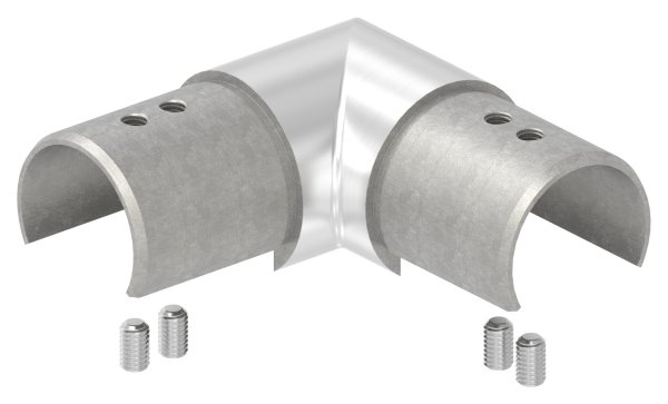 Verlaufsecke 90° - horizontal - fuer Nutrohr Ø 42-4 mm - V2A-12-2318.4