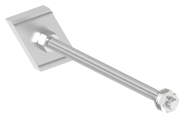 Montageplatte Edelstahl L=214 mm fuer Daemmblock 160 mm-88-11VDE-FLEX-MP.160