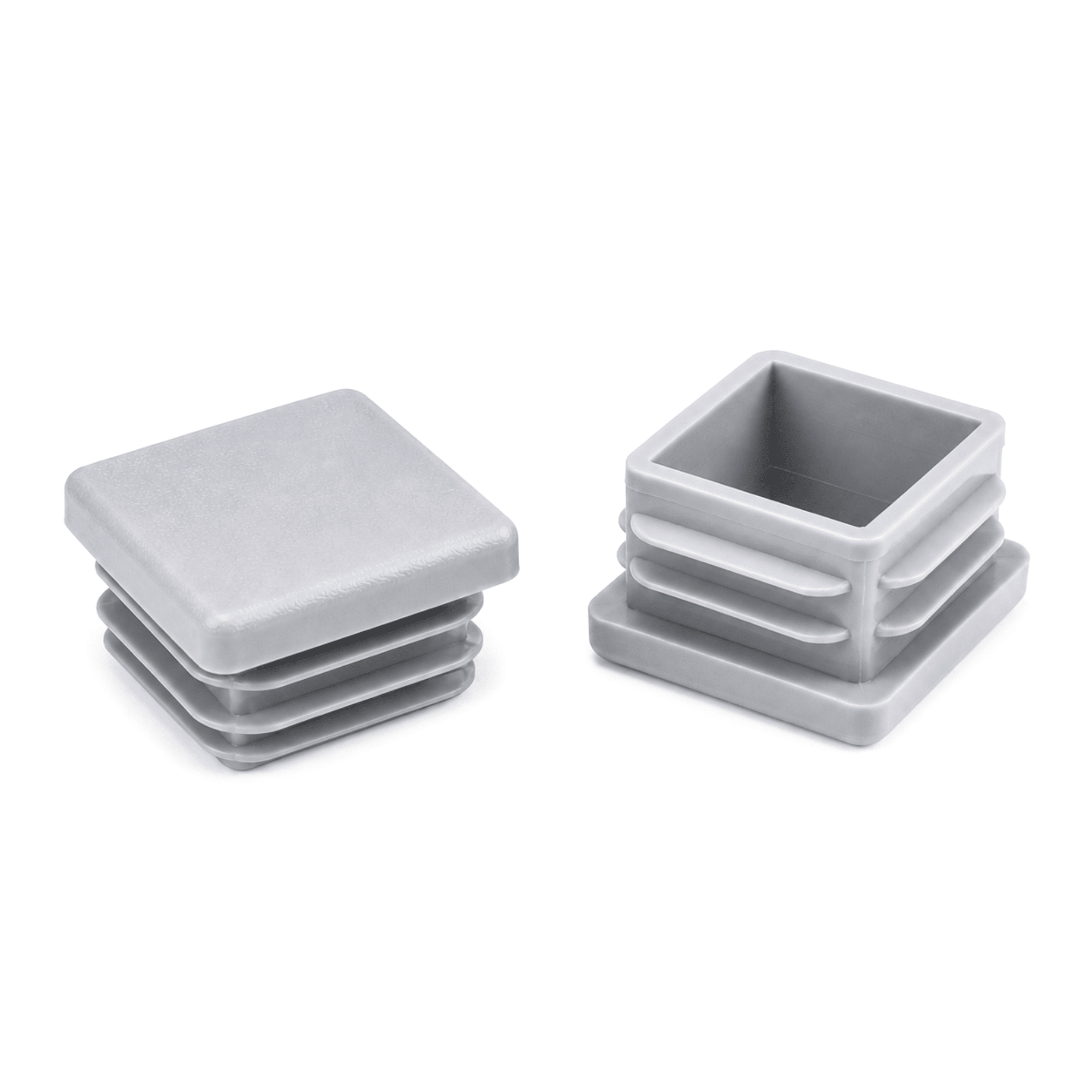 Lamellenstopfen fuer ein Quadratrohr 20x20x1-3 mm- Grau-Q-7420.G