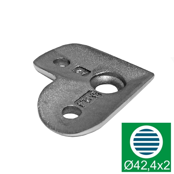 Handlaufschale Edelstahl AISI 304 fuer Handlauf D 42-4 mm geschliffen-89-11A1890042-A.4