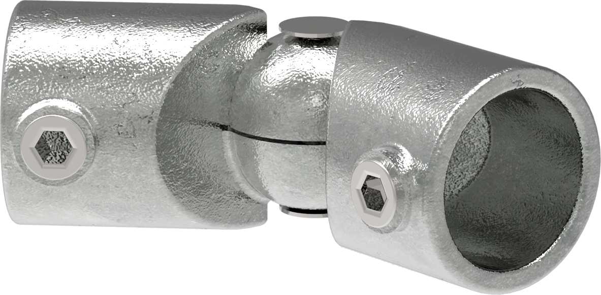 Rohrverbinder - Eckstueck verstellbar - 125H - 33-7 mm - 48-3 mm - 1- - 1 1-2- - Feuerverzinkt u. Elektrogalvanisiert-125H
