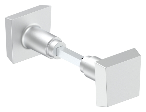 Alu-Tuerknopfpaar -quadratisch- mit Drueckerstift-12-3018.6
