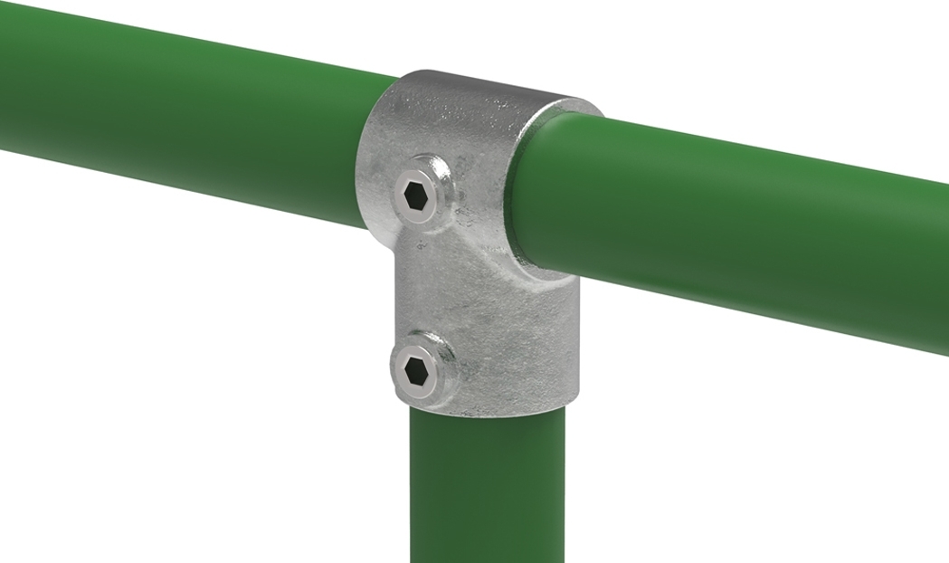 Rohrverbinder - T-Stueck kurz - 101B34 - 33-7 mm - 1- - Feuerverzinkt u. Elektrogalvanisiert-101B34