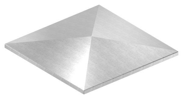 Pfeilerbedecker - fuer Quadratrohr - Masse- 200x200 mm - Stahl S235JR- roh-30-2458.8