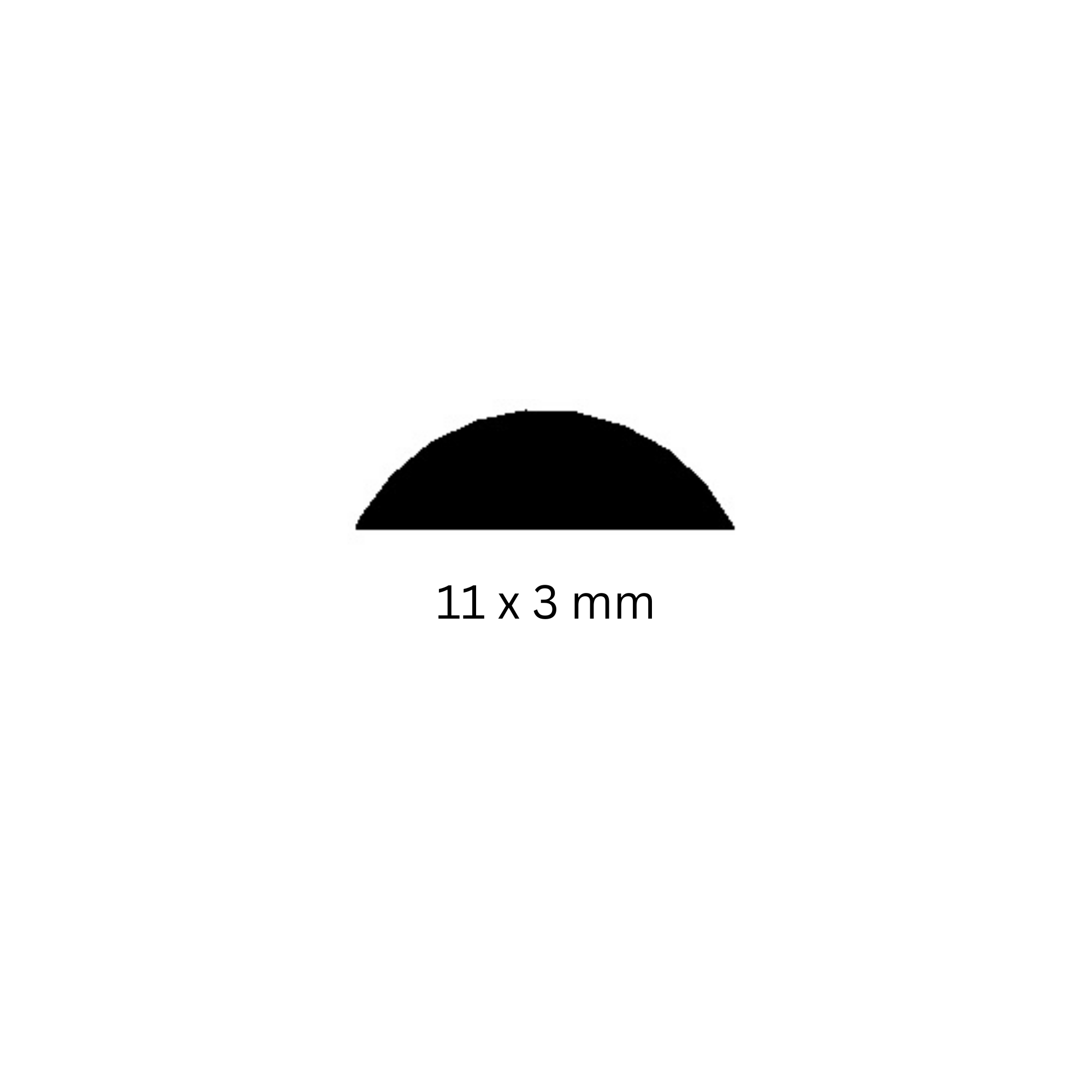 Bundmaterial - halbrund - Material- 11x3 mm - Laenge- 2000 mm - Stahl S235JR- roh-30-1688.8