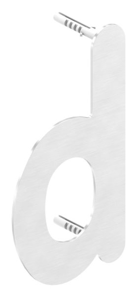 Buchstabe d - klein - Masse- 110 mm x 155 mm - V2A-11-8063.4