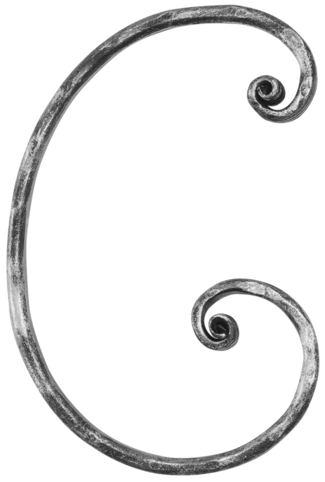 Meisterbarock - Masse- 145x215 mm - Material- 16x8 mm - Stahl S235JR- roh-30-1781.8
