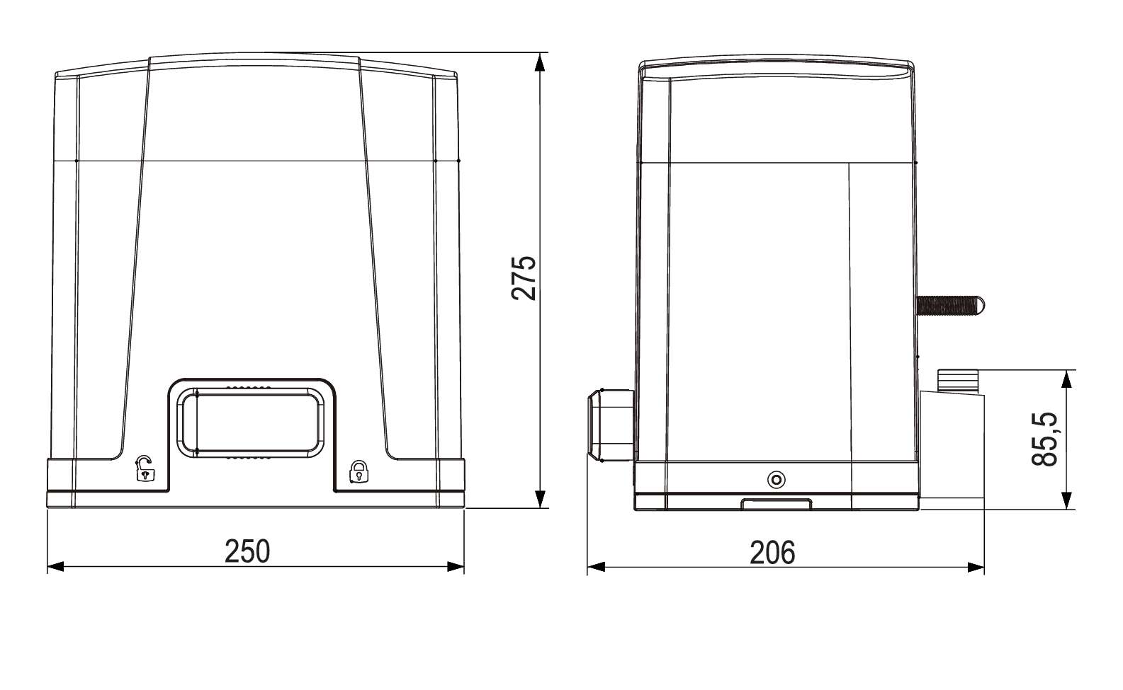 Schiebetorantrieb Set fuer Tore bis 400 kg 24V mit WiFi-Kamera und Lichtschranke-89.DRIFT40SECURITYZKIT