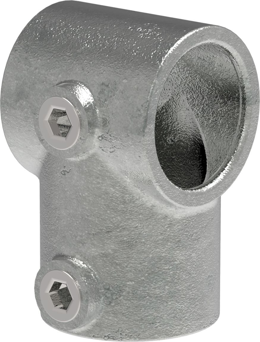 Rohrverbinder T-Stueck kurz Ø 17-2 mm -3-8- - Temperguss verzinkt - 101S17-101S17